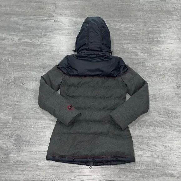 ALP N ROCK Chamonix Down Bomber Ski Jacket Women’s XS/1 Hoodie Full Zip Outdoors - Picture 2 of 16